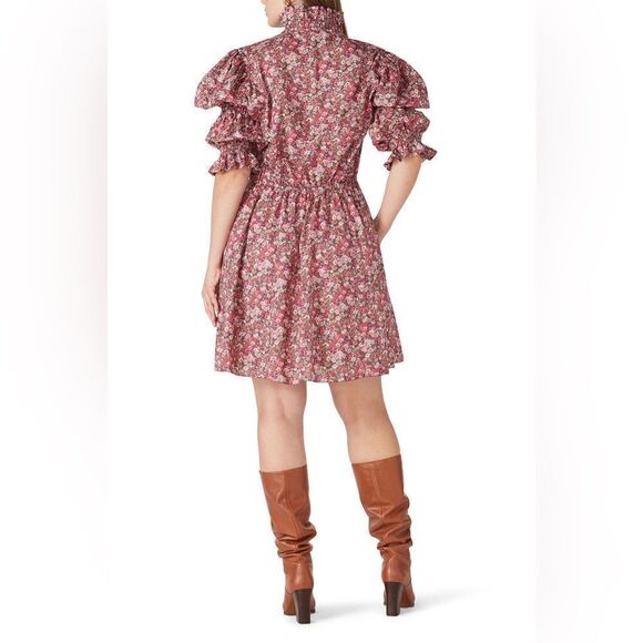 PHILOSOPHY DI LORENZO SERAFINI Floral puff sleeve Cotton mini dress size 12 - Picture 2 of 9